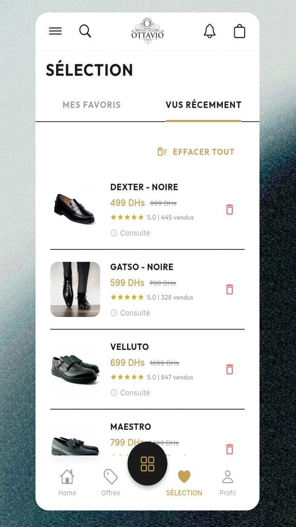 Ma Sélection et Favoris